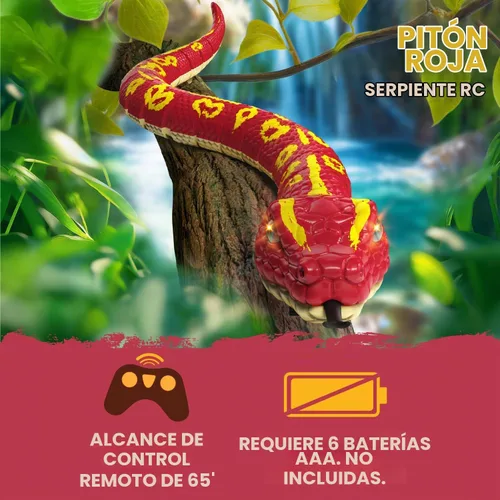 Vista 3 de Terra by Battat RC Snake: Pitón rojo, Reptil de control remoto, animales