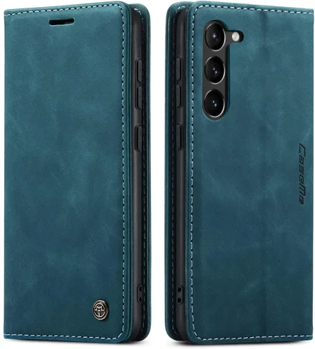 Vista 8 de Funda tipo cartera compatible con Samsung Galaxy S23, de piel sintética, con función atril y tarjetero para Galaxy S23 5G de 6.1 pulgadas (negro)