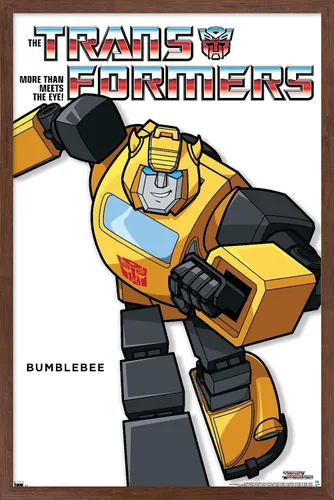 Vista 10 de Trends International Hasbro Transformers - Póster de pared de la serie Bumblebee Feature Series, 14.72 x 22.37 pulgadas, versión enmarcada de madera