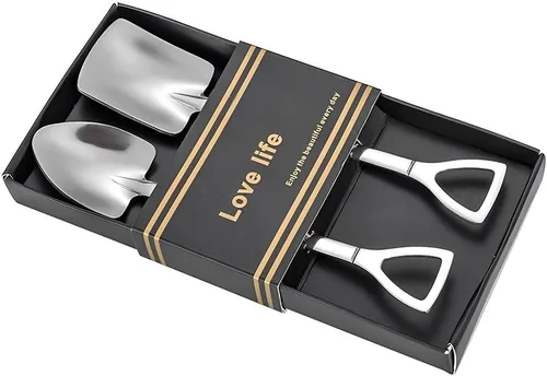 Vista 9 de Cuchara de Navidad de acero inoxidable para árbol de Navidad, cuchara de té para el hogar, cuchara de café de Navidad, tenedores de cena, cuchara