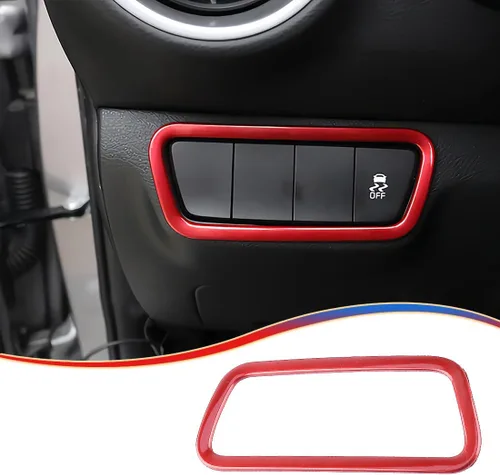 Vista 8 de MUXEE 1 pieza de interruptor de faro de automóvil, panel de botones de cubierta y moldura para Kia Forte 2019-2024 - Accesorios interiores Fibra