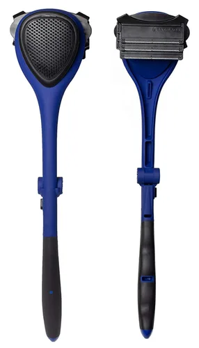 Vista 9 de BAKblade 2.0/ELITE PLUS - Depilador de espalda y afeitadora corporal (bricolaje), mango ergonómico fácil de usar para una afeitada sin dolor, 3