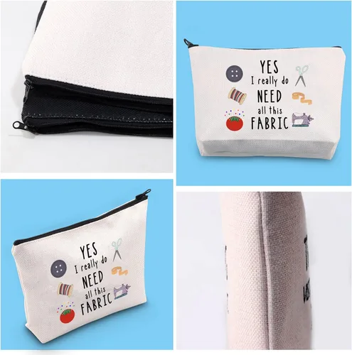 Vista 7 de GJTIM Coser regalo quilter regalo bolsa de maquillaje regalo para quilters costurera sastres costura adictos