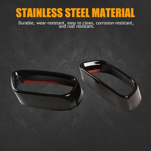 Vista 7 de Piezas de cubierta de salida de tubo de escape para silenciador de cola de automóvil, compatibles con BMW X5 F15 2014-2018 X6 F16 2015-2019 moldura