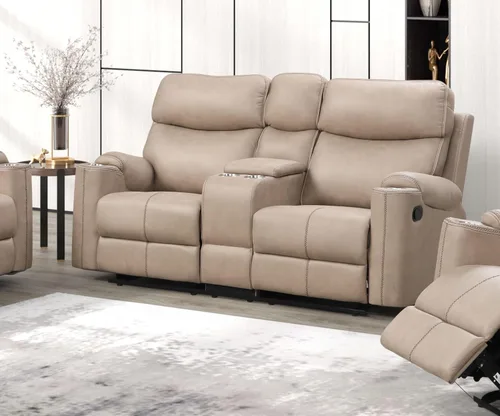 Vista 15 de Betsy Furniture 8007 - Juego de sofá reclinable de microfibra para sala de estar (Gris, Sofá + Sillón reclinable)