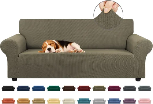 Vista 87 de KEKUOU Funda elástica para sofá biplaza, funda de sofá para sofá de 2 cojines (55-78 pulgadas), protector de muebles con parte inferior elástica