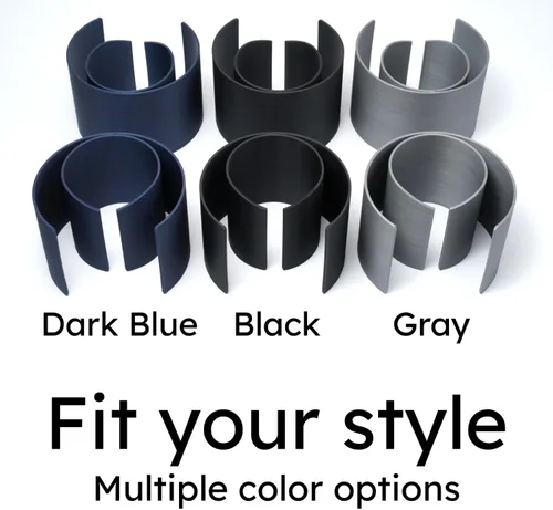 Vista 5 de C² Adaptador Inserto Flexible Delgado de Portavasos para Latas de Automóvil (Negro, EE.UU. (x2)) - Fabricado en EE.UU. - Asegura Bebidas Energéticas