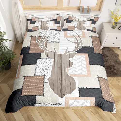 Vista 19 de Manfei Juego de funda de edredón de mariquita de tamaño individual, juego de ropa de cama de flores de acuarela de 2 piezas, funda de edredón floral