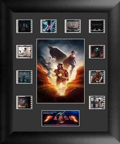 Vista 7 de Trend Setters DC Comics – The Flash – Batman de Michael Keaton – FilmCells 7 x 5 pulgadas MiniCell Presentación de escritorio – Con clip de película