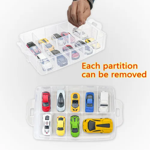 Vista 4 de YYDS Estuche de almacenamiento para 30 ruedas calientes, organizador de almacenamiento de autos de juguete para autos de caja de cerillas, soporte