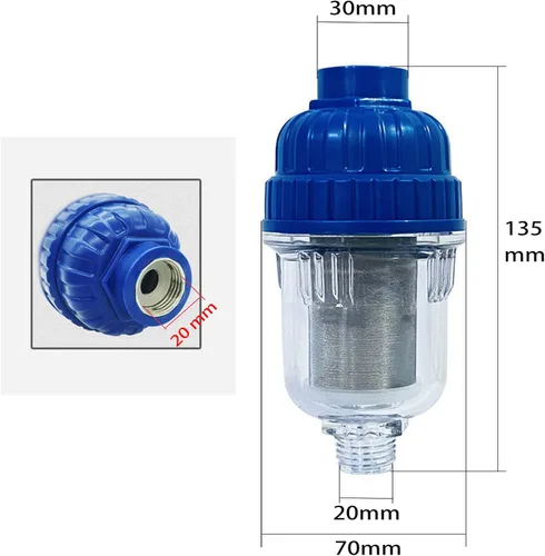 Vista 2 de Filtros de ducha de agua dura, filtros de cabezal de ducha para filtrar sedimentos y otras impurezas, purificadores de agua de grifo domésticos