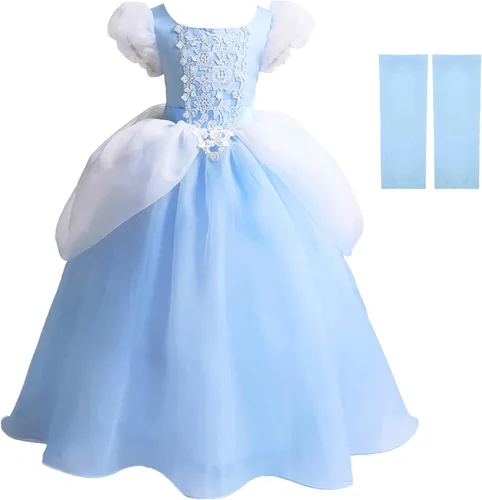 Vista 11 de Disfraz de princesa para niñas, disfraz de hada de Halloween para niñas, vestidos para ocasiones especiales, fiesta de cumpleaños Aurora
