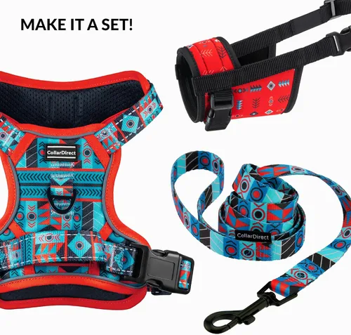 Vista 6 de CollarDirect Arnés reflectante sin tirones para perro, con asa y clip frontal, chaleco acolchado suave ajustable para perros pequeños a grandes