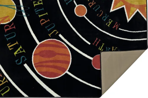 Vista 10 de Mohawk Home Alfombra Aurora Solar System, 5'x8 ', Negro Sistema solar negro.