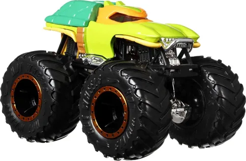 Vista 4 de Hot Wheels Monster Trucks Paquete de 2, Conjunto Demolition Doubles de 2 Vehículos de Juguete a Escala 1:64, para Niños y Coleccionistas