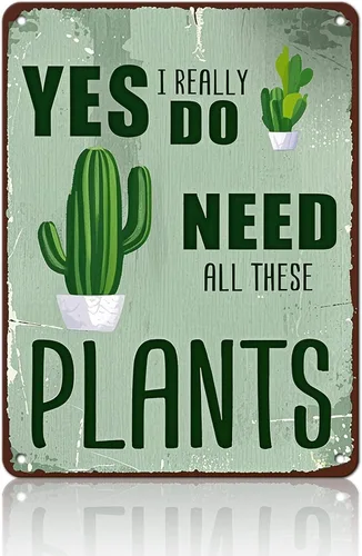 Vista 26 de Cartel de metal con diseño de cactus No Pricks Allowed de 8 x 12 pulgadas para decoración de pared