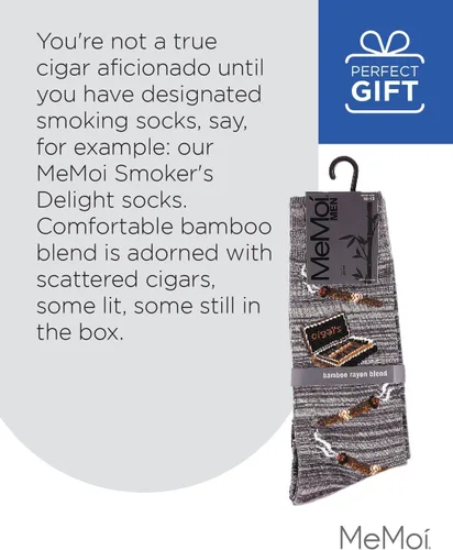 Vista 13 de MeMoi Smoker's Delight Cigar Rayan Blend - Calcetines para hombre