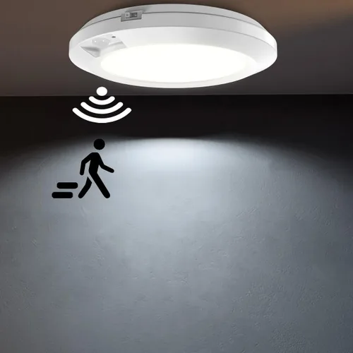 Vista 10 de Luz con sensor de movimiento a pilas para interiores, 6.3 pulgadas, 210 lm, 6000 K blanco frío, inalámbrico adhesivo o montaje de tornillo