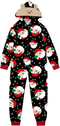 Vista 3 de CHUOAND Pijamas de Navidad para la familia 2023, pijamas familiares de Navidad a juego con diseño de primo