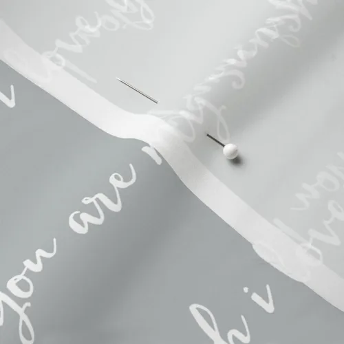 Vista 5 de Spoonflower Tela - You Sunshine Grey Typography Grey Love impreso en tela de gasa Fat Quarter - Vestidos de moda para costura para decoración