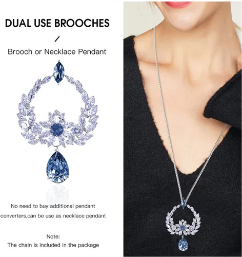 Vista 5 de Broches para mujer, regalos del día de San Valentín, broches y alfileres de Swarovski para mujer