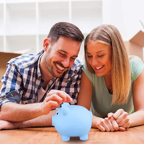 Vista 8 de Naysku Bonita alcancía, bonita alcancía de plástico, hucha irrompible, caja de dinero de ahorro de plástico para niños y niñas, caja de monedas
