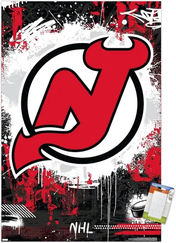 Vista 12 de Trends International NHL New Jersey Devils - Póster de pared con logotipo Maximalist 23