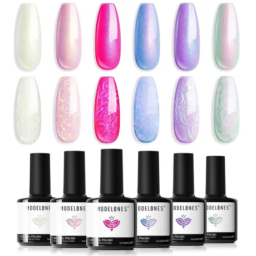 Vista 16 de Modelones - Juego de esmaltes de gel transparente, capa base de gel superior, sin limpieza, 0.5 onzas líquidas Un conjunto claro