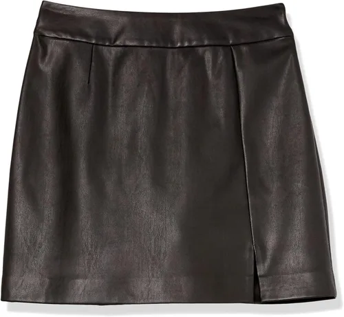 Vista 6 de The Drop Minifalda Aiden de piel vegana para mujer