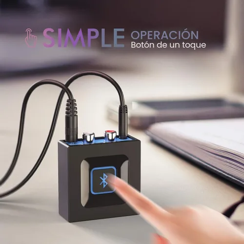 Vista 2 de Esinkin Receptor de audio inalámbrico para sistema de sonido de transmisión de música, funciona con teléfonos inteligentes, tabletas y automóvil