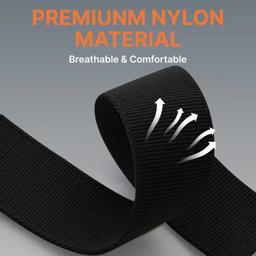 Vista 3 de Bandletic Compatible con Garmin Instinct 2 Correa de Reloj - Bandas Resistente de Nylon de Ajuste Rápido de 22mm para Fenix 8 E 47mm/7 6 Pro/5