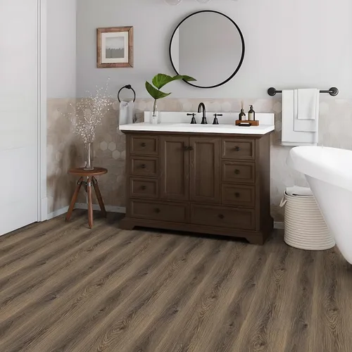 Vista 7 de Dureidos Azulejos de Piso para Despegar y Pegar: Rollo de Vinilo Impermeable de 11.8" x 138", Autoadhesivo Fácil de Instalar, Pegatina de Azulejo