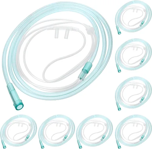 Vista 14 de Paquete de 5 cánulas nasales de oxígeno para adultos de 4 pies, tubo de oxígeno suave para adultos, tubo nasal de cánula con pieza nasal curvada
