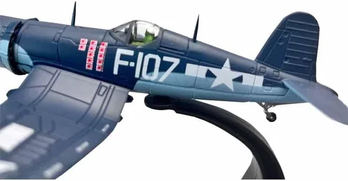 Vista 7 de 1/72 Escala WW2 US F4U-1 F4U Corsair Fighter Aircraft Metal Militar Avión Modelo de juguete para colección o regalo