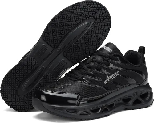Vista 6 de Zapatos de trabajo antideslizantes para hombres y mujeres, tenis impermeables para hombre, cómodos zapatos de chef para restaurante, zapatos