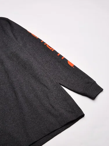 Vista 4 de Carhartt Men's Loose Fit Heavyweight Long Logo Sleeve Graphic T-Shirt