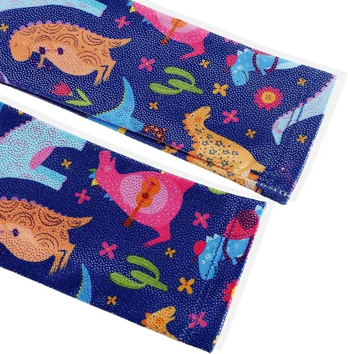 Vista 77 de HOZIY - Leotardos de manga larga para niñas, de gimnasia, para niños pequeños, trajes florales de unicornio, galaxia, arco iris, patrón de rayas