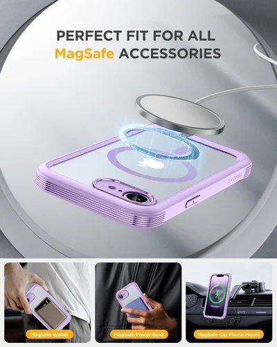 Vista 525 de Miracase Serie de vidrio para iPhone 11 de 6.1 pulgadas, funda protectora de cuerpo completo resistente mejorada con protector de pantalla de vidrio