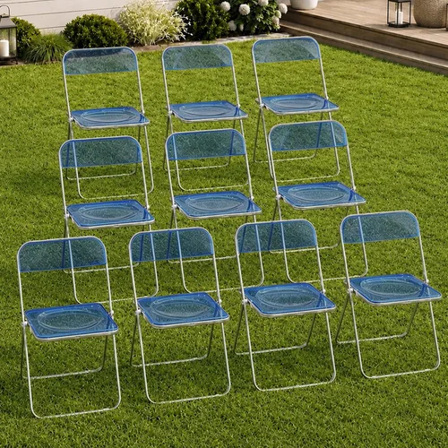 Vista 44 de JPBSTO Paquete de 2 sillas plegables de plástico negro, par ejecutivo apilable para oficina, sala de conferencias, área VIP (capacidad de 300 libras)