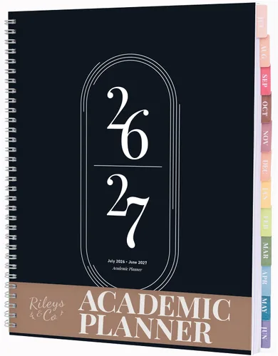 Vista 13 de Rileys - Agenda académica 2026-2027, agenda diaria, semanal y mensual, julio de 2026 a junio de 2027, páginas de notas para estudiantes