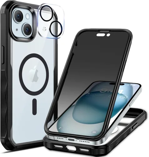 Vista 38 de seacosmo para iPhone Air Funda, Carcasa Completa con Protector de Privacidad de Vidrio Templado 9H Integrado y Protector de Lente de Cámara