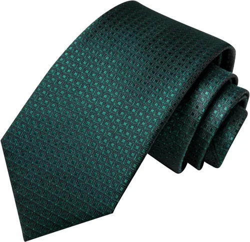Vista 38 de Hi-Tie Corbata clásica de cachemira para hombre con pañuelo y gemelos a cuadros