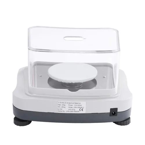 Vista 5 de U.S. Solid Báscula de laboratorio de precisión, 7.05 oz x 0.00 oz (1 mg), balanza analítica, conteo de piezas, interfaz USB y RS232, escudo de tiro