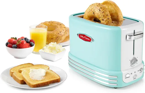 Vista 7 de Nostalgia Horno microondas retro para encimera + tostadora ancha de 2 rebanadas