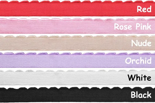 Vista 5 de DIY PARK 5 Yarda 1/2 "0.512 in Brillante Nylon Felpa Elástico Spandex Banda Hombro Correas Sujetador Correa Ropa Interior Lencería Costura Trim Negro