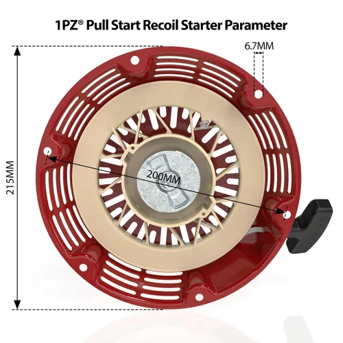 Vista 2 de 1PZ 2QX-SG6 Arranque de retroceso de tracción de reemplazo para Honda GX340 GX390 GX610 GX620 11hp 13hp 28400-ZEE3-W01ZA Generador Reemplaza