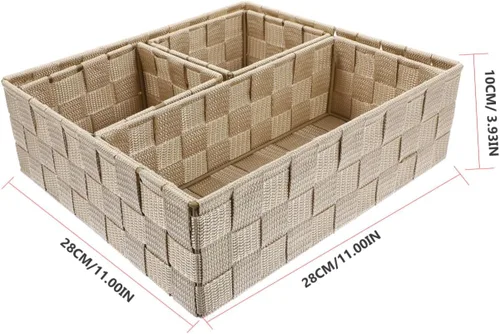 Vista 2 de Housoutil Caja de almacenamiento de escritorio resistente con rejillas, soporte para bolígrafos, organizador de mesa en estilo organizador combinado