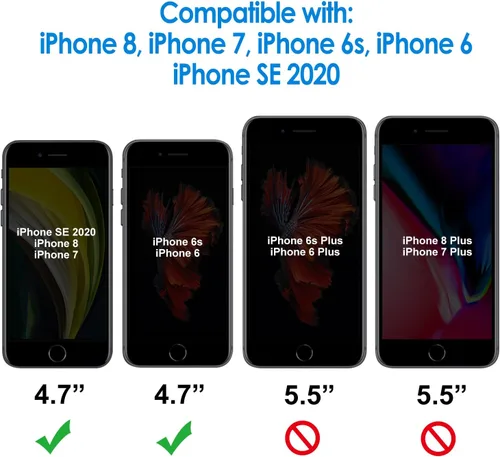 Vista 2 de JETech - Protector de pantalla para iPhone SE 3/2 (Edición 2022/2020), iPhone 8/7/6s/6, 4.7 pulgadas, película de vidrio templado con herramienta