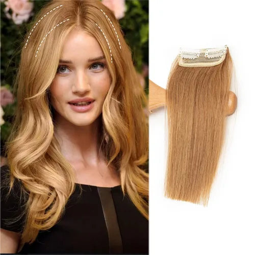 Vista 8 de Extensiones de cabello con clip de volumen real de cabello humano liso y sedoso, extensiones de cabello cortas y naturales invisibles para mujer
