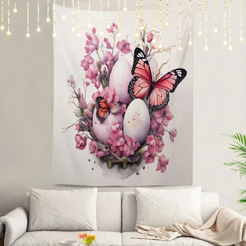 Vista 100 de Shrahala Modern Abstract Artwork Wall Tapestry, Orange Black Beige Wall Hanging Large Tapestry Decoration Polyester Fiber White Hem Around for Dorm